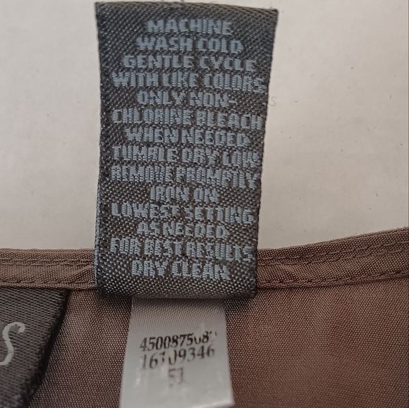 Chico's Blouse Women's Dark Gray/Brownish/Taupe Size 3 Long Sleeve Modal Button - Picture 7 of 9